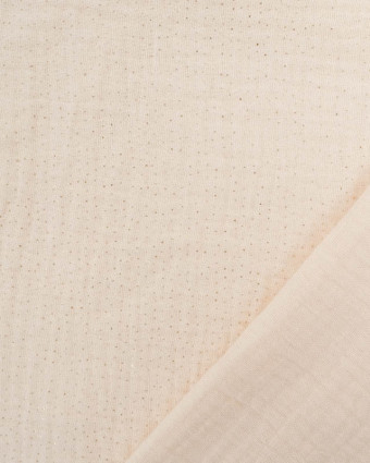 Tissus au mètre : Tissu Double Gaze Nude Pois Dorés  - Mercerine