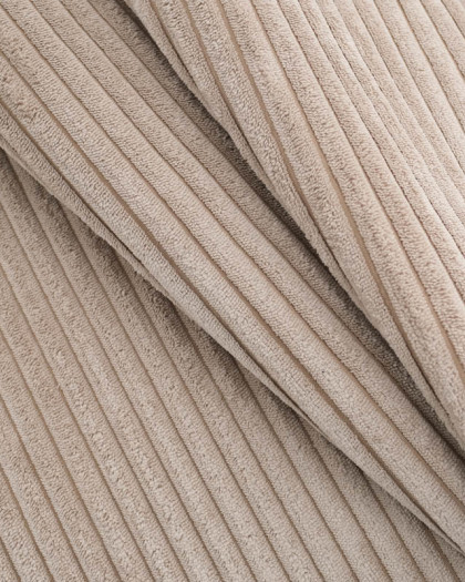 Velours Grosses Côtes Greige Zoé - Mercerine