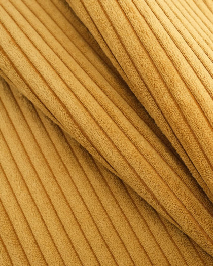 Velours Grosses Côtes Moutarde Zoé - Mercerine