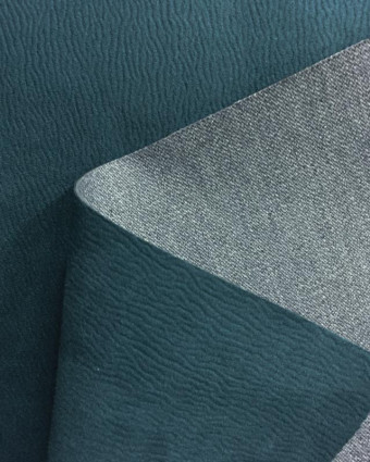 Tissu au mètre : Simili Cuir Daim Bleu Vert Abilene - Mercerine