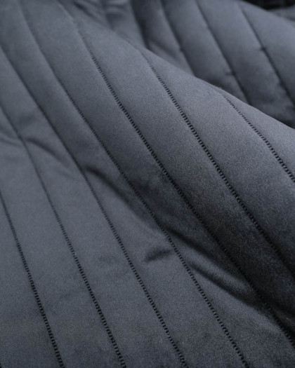 Velours Matelassé Ameublement Noir Victorien - Mercerine