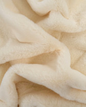 Tissu Fausse Fourrure Douce Ecru