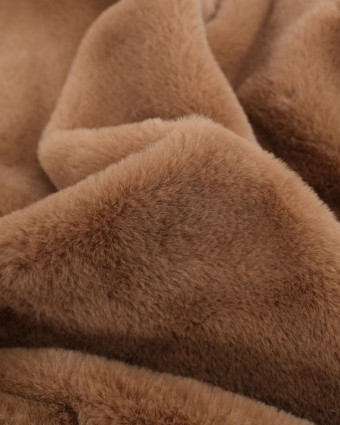 Tissu Fausse Fourrure Noisette   - Mercerine