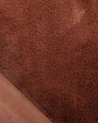 Tissu Fausse Fourrure Douce Chocolat   - Mercerine