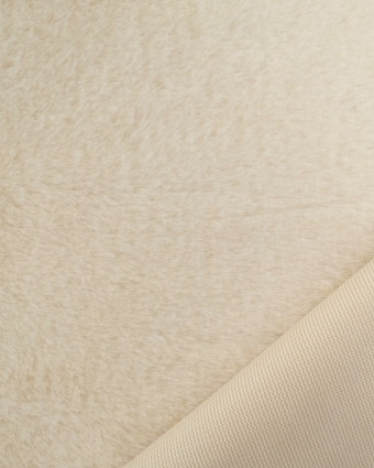 Tissu Fausse Fourrure Douce Ecru   - Mercerine