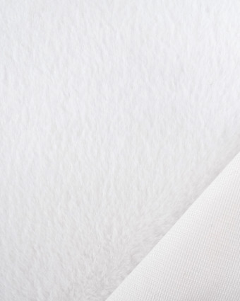 Tissu Fausse Fourrure Douce Blanc   - Mercerine