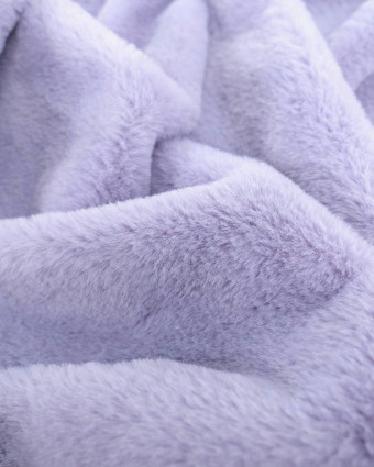 Tissu Fausse Fourrure Douce Lilas   - Mercerine