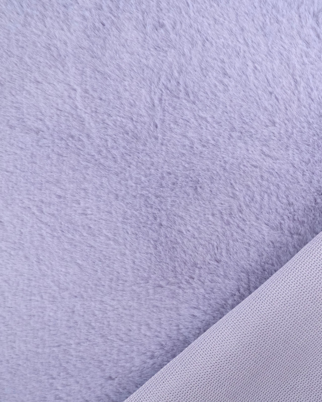 Tissu Fausse Fourrure Douce Lilas   - Mercerine