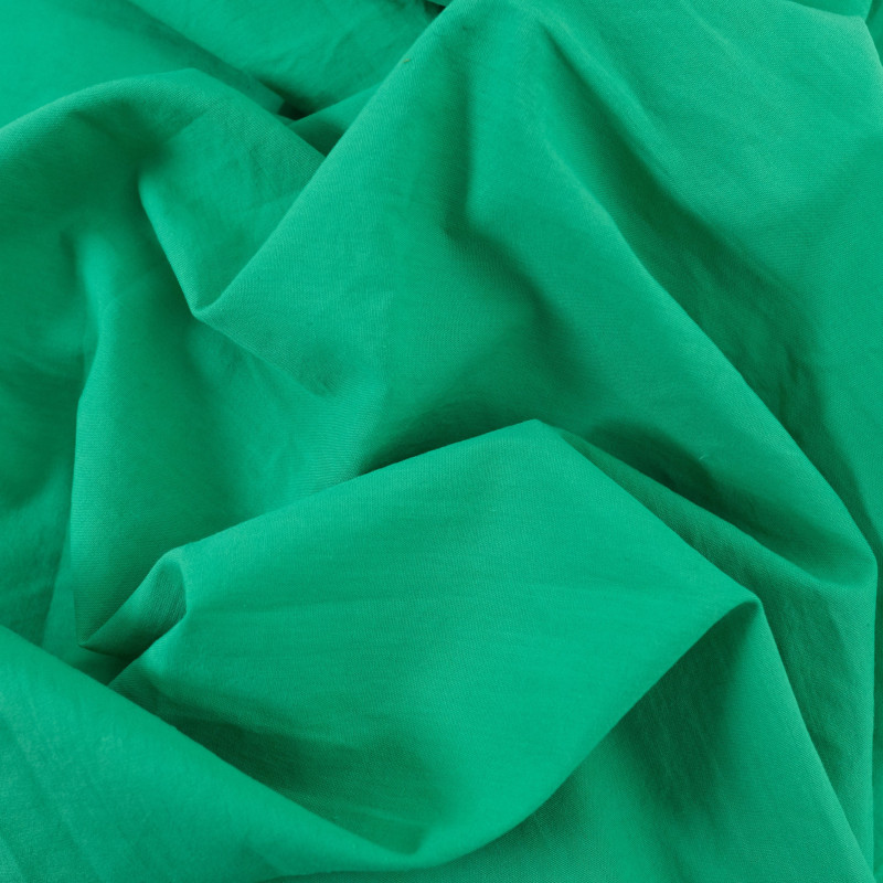 Coton Léger Doux Vert Chlorophylle - Oeko-Tex - Mercerine
