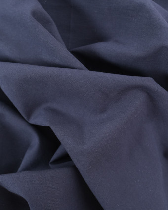 Tissu Coton Léger Doux Bleu Nuit  - Mercerine