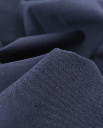 Tissu Coton Léger Doux Bleu Nuit  - Mercerine