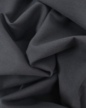 Tissu Coton Léger Doux Noir - Oeko-Tex - Mercerine