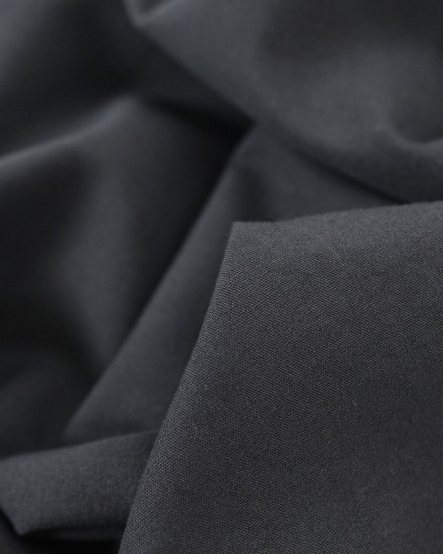 Tissu Coton Léger Doux Noir  - Mercerine