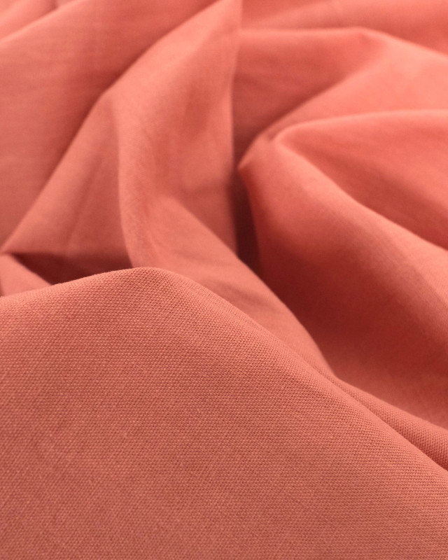 Tissu Coton Léger Doux Marsala  - Mercerine