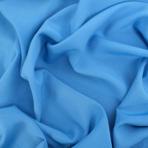 Tissu Viscose Uni Bleu - Mercerine