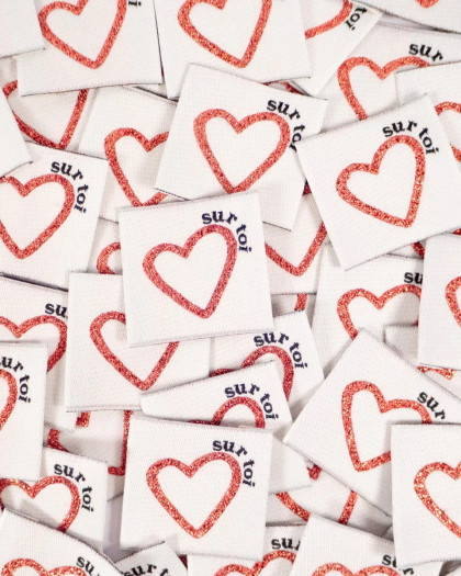 Etiquettes Tissées Ikatee Coeur sur toi  - Mercerine