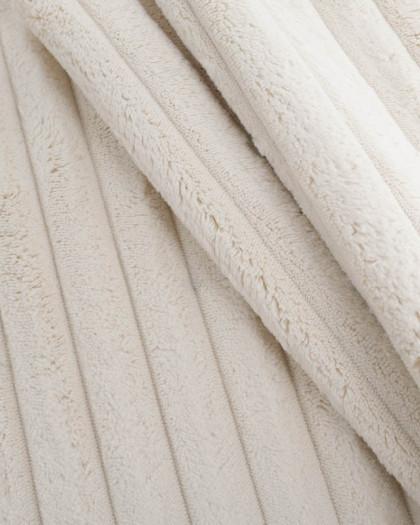 Tissu Velours Mega Côtes Crème Ambre - Mercerine