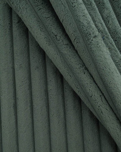 Tissu Velours Mega Côtes Vert Mousse Ambre - Mercerine