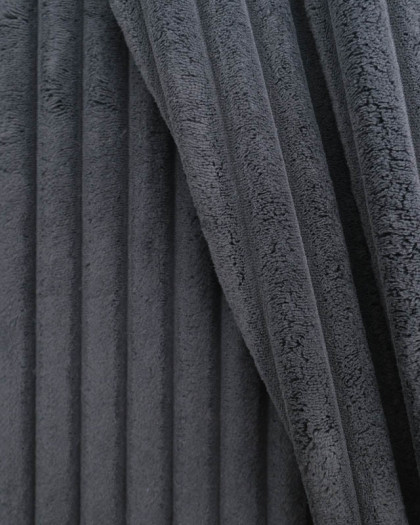 Tissu Velours Mega Côtes Noir Ambre - Mercerine