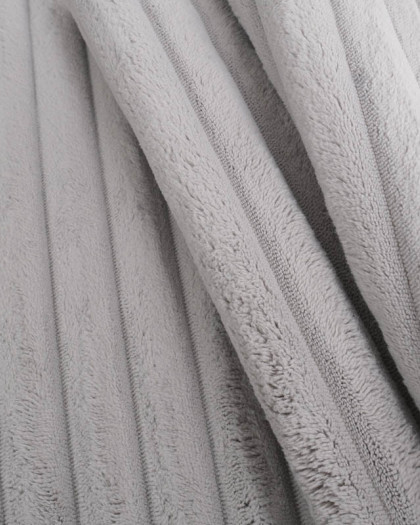 Tissu Velours Mega Côtes Gris Ambre - Mercerine