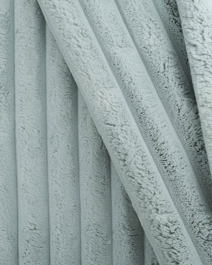 Tissu Velours Mega Côtes Sauge Ambre - Mercerine