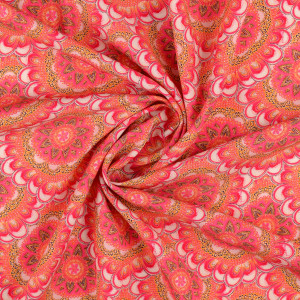 Viscose Digital Rose Motif Mandala - Mercerine