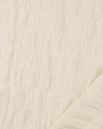 Tissu Jersey Smocké Écru - Mercerine