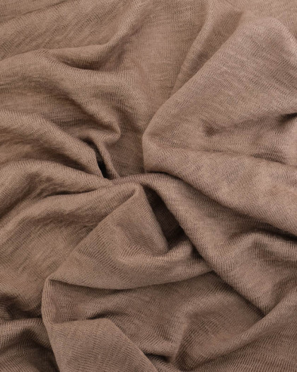 Maille Viscose Légère Marron - Mercerine