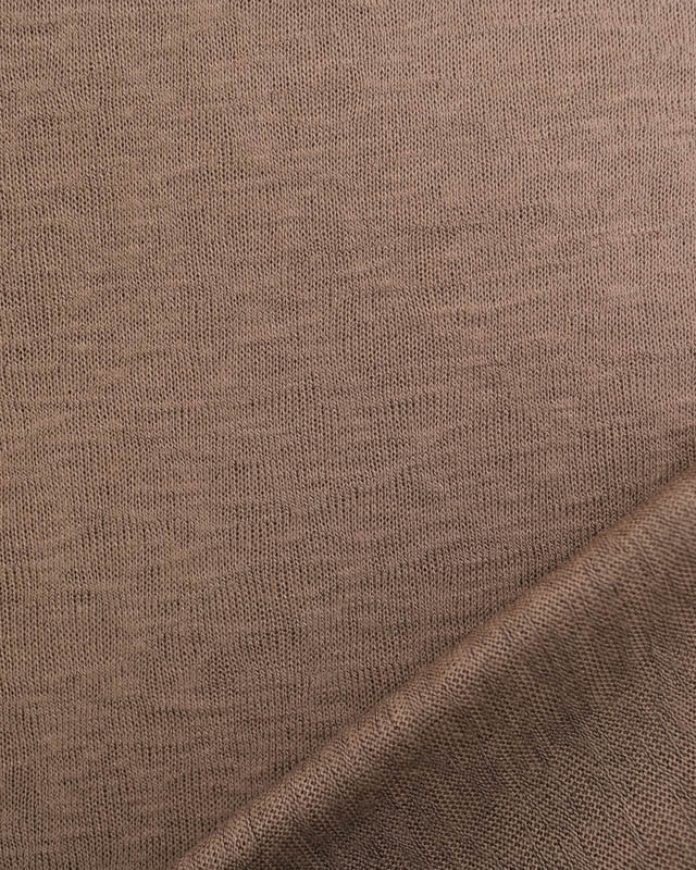 Tissu Maille Légère Marron - Mercerine