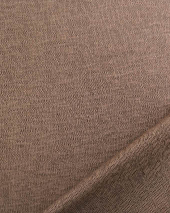 Tissu Maille Légère Marron - Mercerine