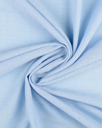 Tissu Effet Lin Bleu Clair - Mercerine