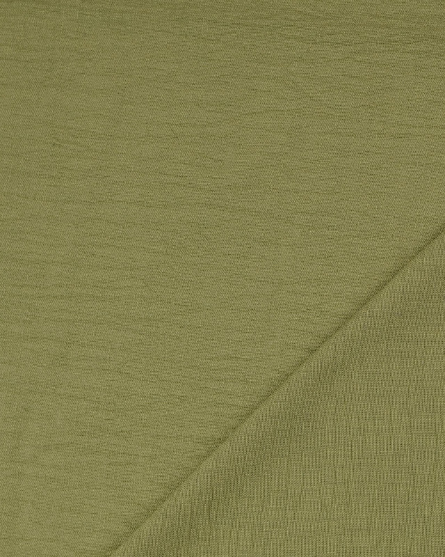 Tissu Effet Lin Vert Kaki - Mercerine