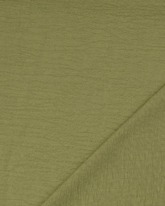 Tissu Effet Lin Vert Kaki - Mercerine