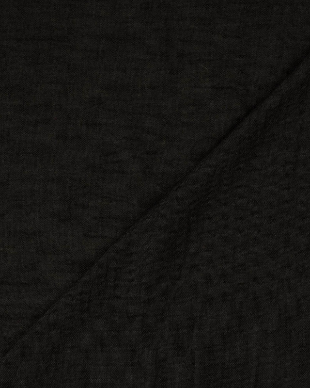 Tissu Effet Lin Noir - Mercerine