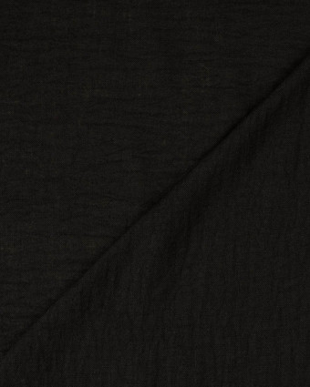Tissu Effet Lin Noir - Mercerine