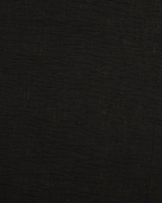 Tissu Effet Lin Noir - Mercerine