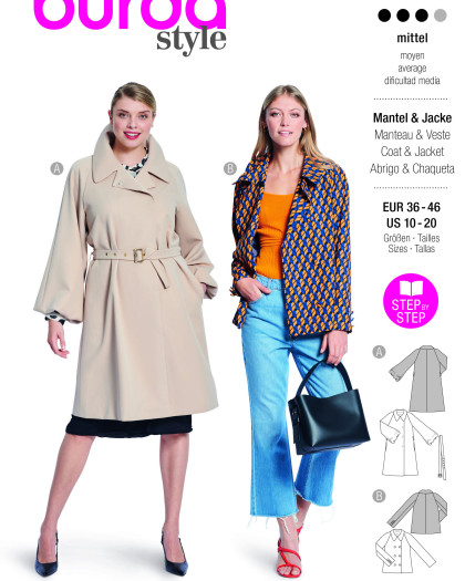 Patron Veste & manteau Burda 5824 - Mercerine