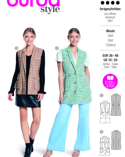 Patron Gilet Burda 5827 - Mercerine