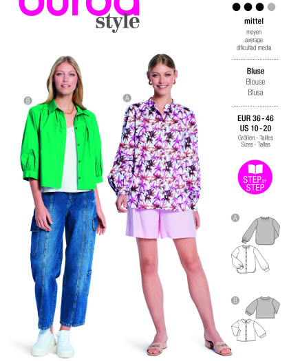 Patron Blouse Burda 5847 - Mercerine