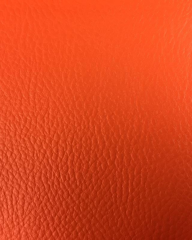 Tissus simili cuir orange tangerine Karl - Mercerine.com