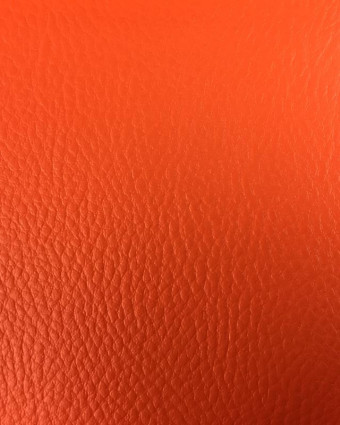 Tissus simili cuir orange tangerine Karl - Mercerine.com