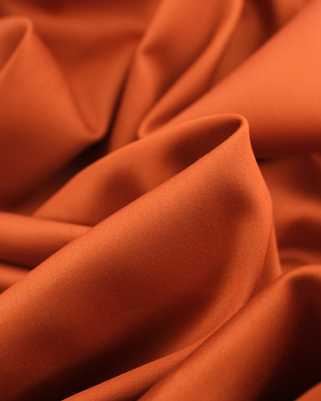Satin De Coton Léger Caramel Oeko-Tex - Mercerine