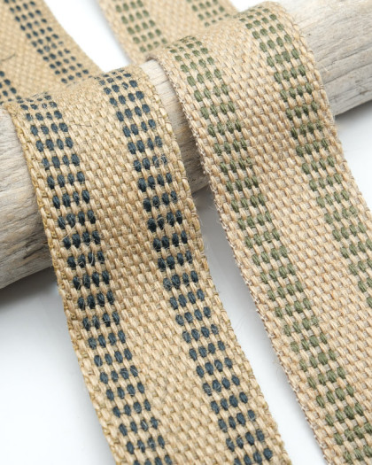 Sangle Jute Bicolore 40mm - Mercerine