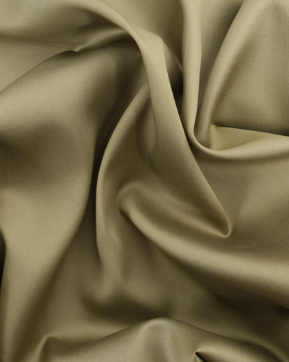 Satin De Coton Léger Kaki Oeko-Tex - Mercerine