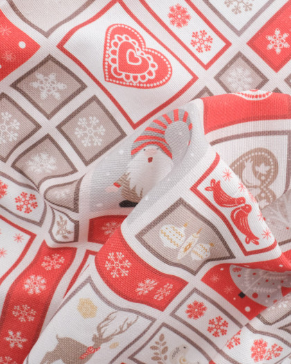 Tissu Coton Epais Imprimé Noël - Mercerine