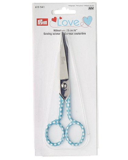 Ciseaux de Couturier Bleu à Pois - 15cm - Prym - Mercerine