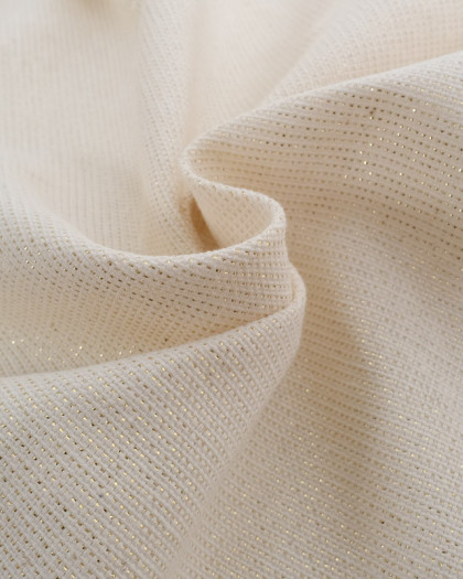 Effet Lin Lurex Blanc Or - 280cm - Oeko-Tex - Mercerine