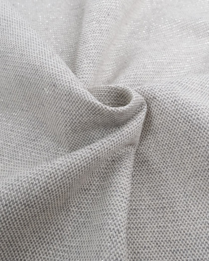 Effet Lin Lurex Gris Argent - 280cm - Oeko- Tex  - Mercerine