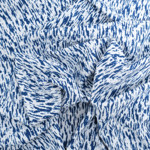 Tissu Lycra Blanc et Bleu