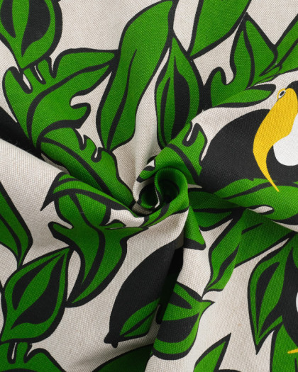 Tissu Effet Lin Jungle - Oeko-Tex - Mercerine